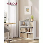VASAGLE Libreria a 3/5 ripiani, scaffale aperto con ripiani regolabili, unità da terra