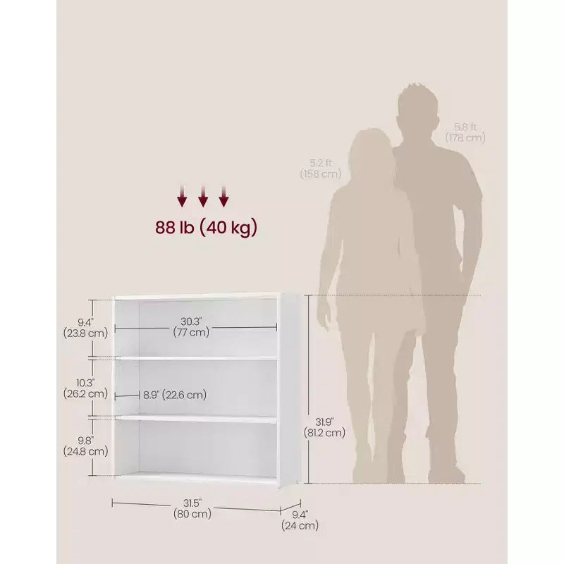 VASAGLE Libreria a 3/5 ripiani, scaffale aperto con ripiani regolabili, unità da terra