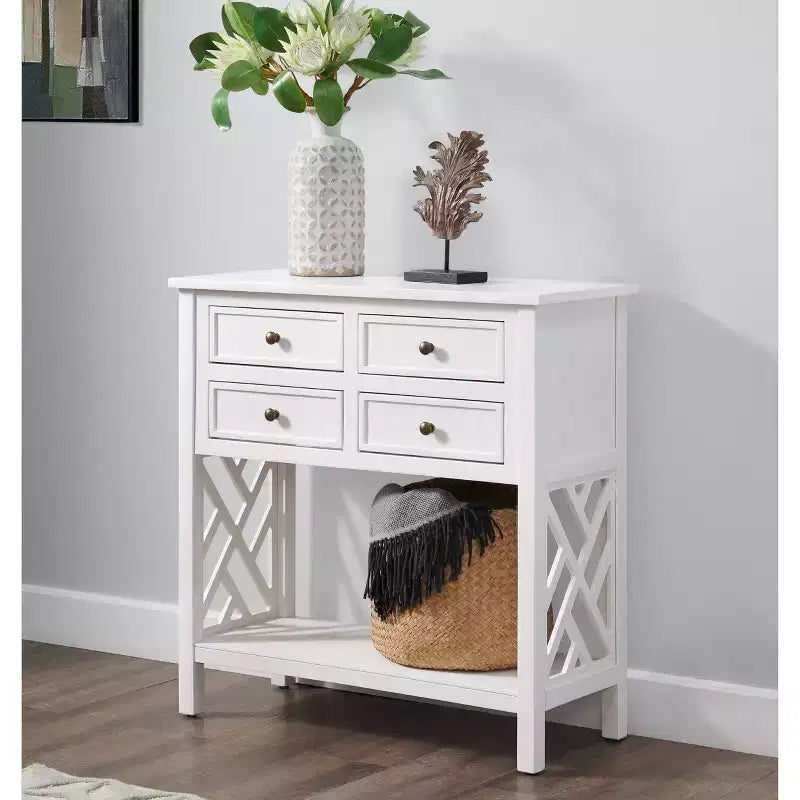 Consolle in legno a 4 cassetti Middlebury da 32" - Alaterre Furniture