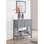 Consolle in legno a 4 cassetti Middlebury da 32" - Alaterre Furniture