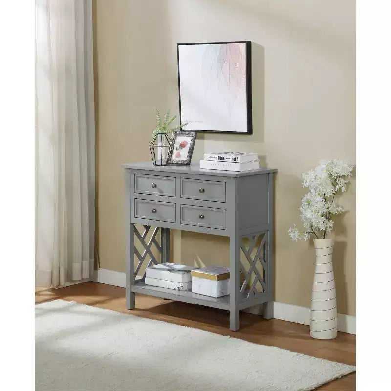 Consolle in legno a 4 cassetti Middlebury da 32" - Alaterre Furniture
