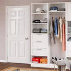 Ameriwood Home Elba Comodino a 3 cassetti, rovere avorio