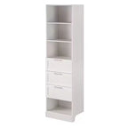 Ameriwood Home Elba Comodino a 3 cassetti, rovere avorio