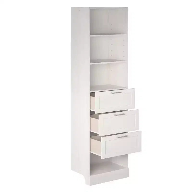 Ameriwood Home Elba Comodino a 3 cassetti, rovere avorio