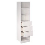 Ameriwood Home Elba Comodino a 3 cassetti, rovere avorio