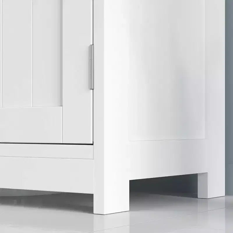 kleankin Mobile Base per Lavabo, Armadietto da Bagno Sottolavello con Apertura a U e Ripiano Interno Regolabile
