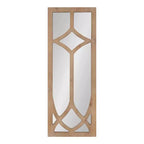 Specchio da parete con cornice Kate and Laurel Pierette, 16x42, naturale