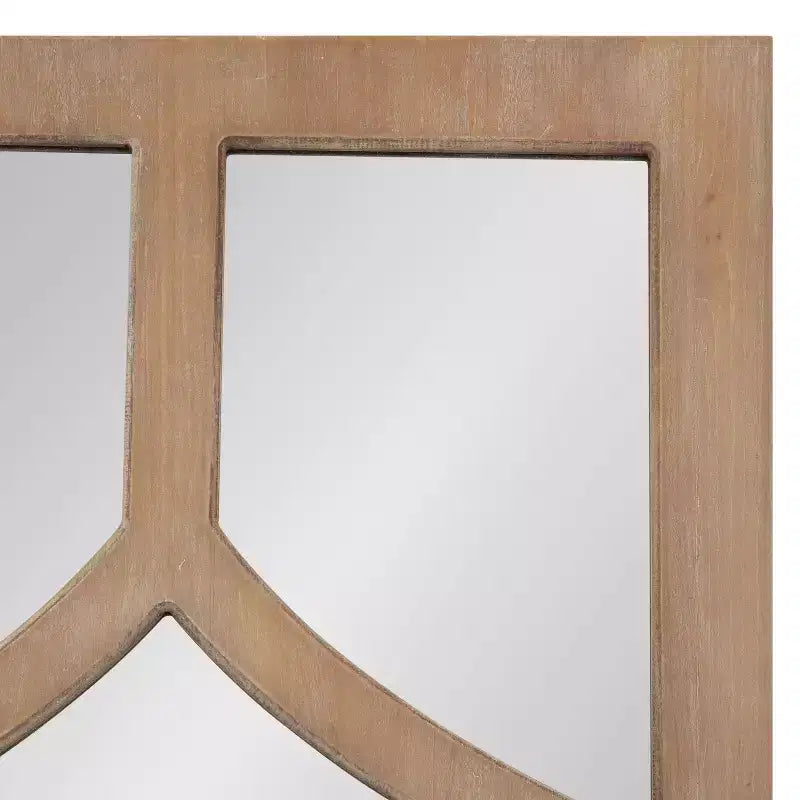 Specchio da parete con cornice Kate and Laurel Pierette, 16x42, naturale