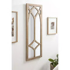 Specchio da parete con cornice Kate and Laurel Pierette, 16x42, naturale