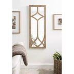 Specchio da parete con cornice Kate and Laurel Pierette, 16x42, naturale