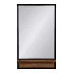 Specchio rettangolare con mensola Kate and Laurel Owing, 20x34, Marrone rustico
