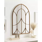 Specchio ad arco con cornice Kate and Laurel Larisa, 24x36, Oro