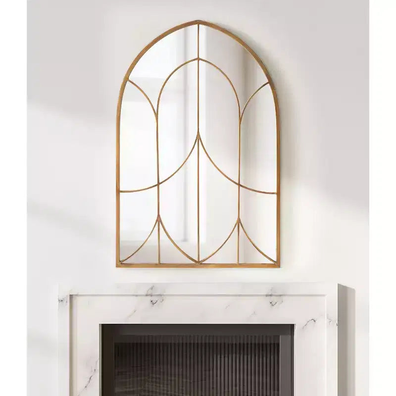 Specchio ad arco con cornice Kate and Laurel Larisa, 24x36, Oro