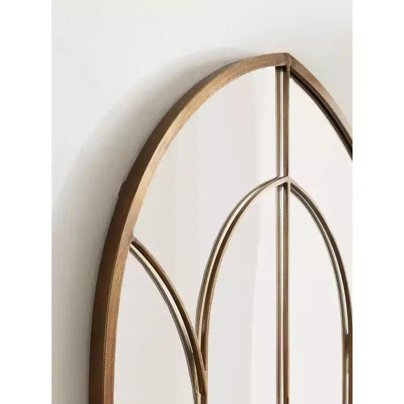 Specchio ad arco con cornice Kate and Laurel Larisa, 24x36, Oro