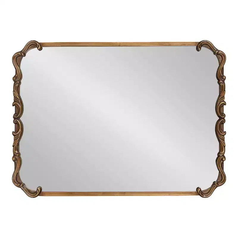Specchio rettangolare in metallo Kate and Laurel Brazelton, 20x27, Oro
