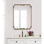 Specchio rettangolare in metallo Kate and Laurel Brazelton, 20x27, Oro