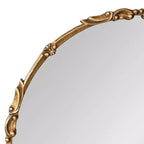 Specchio rotondo in metallo Kate and Laurel Brynley, diametro 24, oro