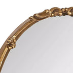 Specchio rotondo in metallo Kate and Laurel Brynley, diametro 24, oro