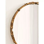 Specchio rotondo in metallo Kate and Laurel Brynley, diametro 24, oro