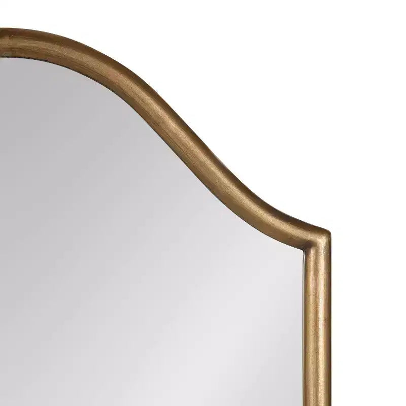 Specchio ad arco in metallo Kate and Laurel Fellows, 18x24, Oro
