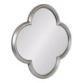 Kate and Laurel Krisi Scalloped MDF Scallop Mirror, 28x28, Silver