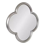 Kate and Laurel Krisi Scalloped MDF Scallop Mirror, 28x28, Silver