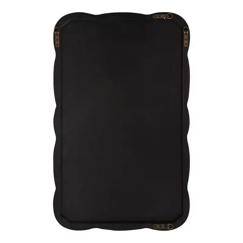 Specchio a forma di conchiglia smerlato in MDF Kate and Laurel Hatherleigh, 24x38, Oro
