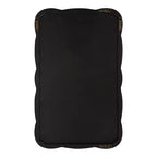 Specchio a forma di conchiglia smerlato in MDF Kate and Laurel Hatherleigh, 24x38, Oro