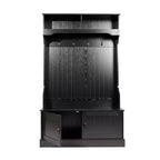Flash Furniture Appendiabiti Fraser con panca contenitore a doppia anta, appendiabiti con 4 ganci doppi e 2 scomparti superiori