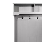 Flash Furniture Appendiabiti Fraser con panca contenitore a doppia anta, appendiabiti con 4 ganci doppi e 2 scomparti superiori