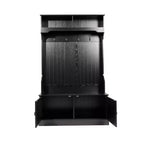 Flash Furniture Appendiabiti Fraser con panca contenitore a doppia anta, appendiabiti con 4 ganci doppi e 2 scomparti superiori