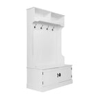 Flash Furniture Appendiabiti Fraser con panca contenitore a doppia anta, appendiabiti con 4 ganci doppi e 2 scomparti superiori