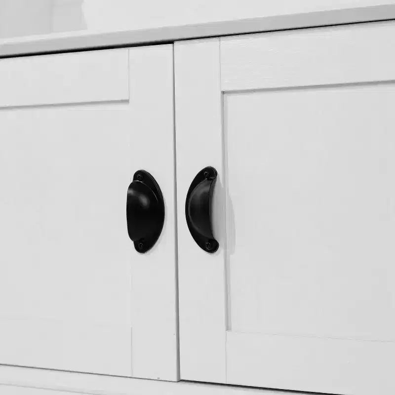 Flash Furniture Appendiabiti Fraser con panca contenitore a doppia anta, appendiabiti con 4 ganci doppi e 2 scomparti superiori