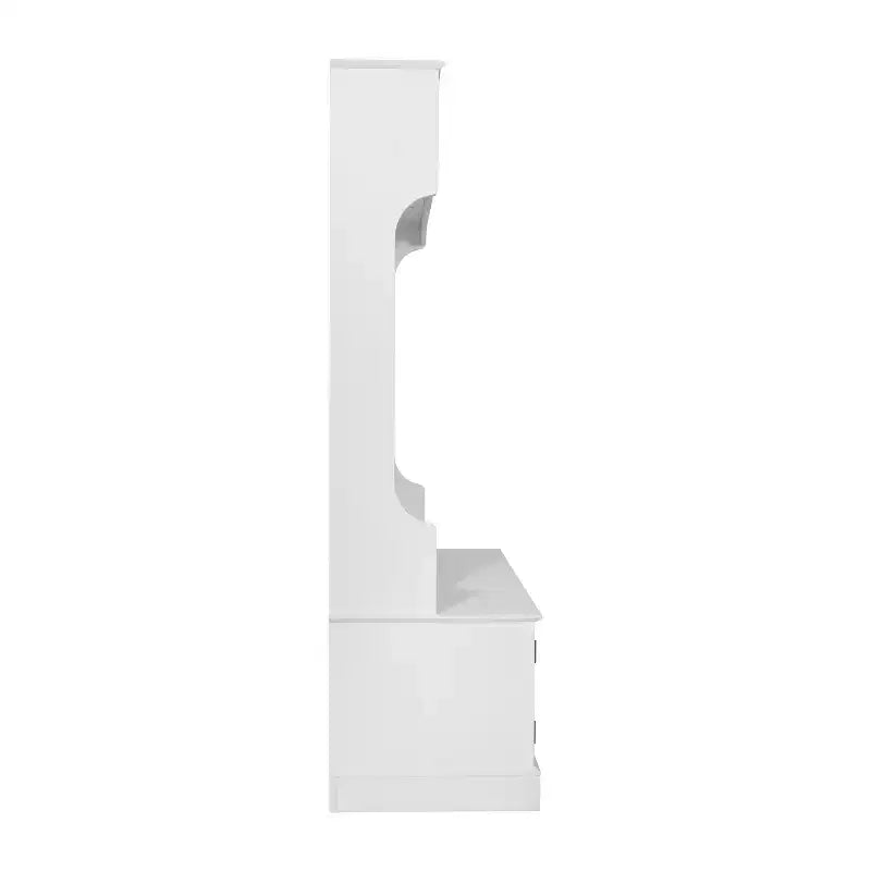 Flash Furniture Appendiabiti Fraser con panca contenitore a doppia anta, appendiabiti con 4 ganci doppi e 2 scomparti superiori