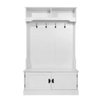 Flash Furniture Appendiabiti Fraser con panca contenitore a doppia anta, appendiabiti con 4 ganci doppi e 2 scomparti superiori