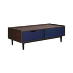 Tavolino da caffè scanalato Duane con cassetto e ripiano - Manhattan Comfort