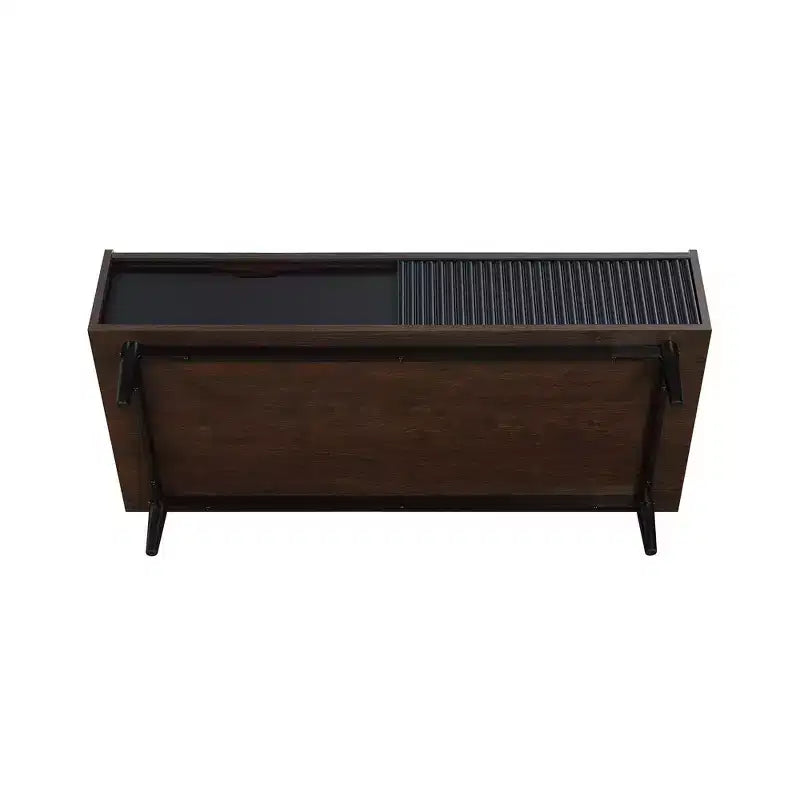 Tavolino da caffè scanalato Duane con cassetto e ripiano - Manhattan Comfort