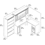 Libreria Fairview a 5 ripiani anticata da 68.94" - Bush Furniture