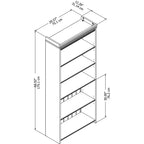 Libreria Fairview a 5 ripiani anticata da 68.94" - Bush Furniture