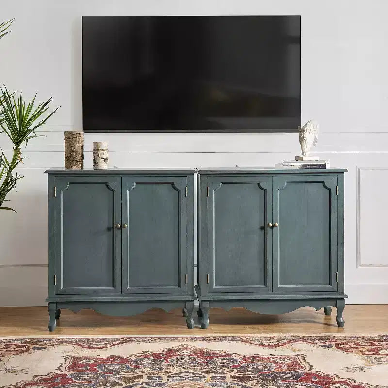 Mobile d'appoggio in stile rustico Hippe 34Tall-2 con gambe regolabili, set da 2 | Hulala Home