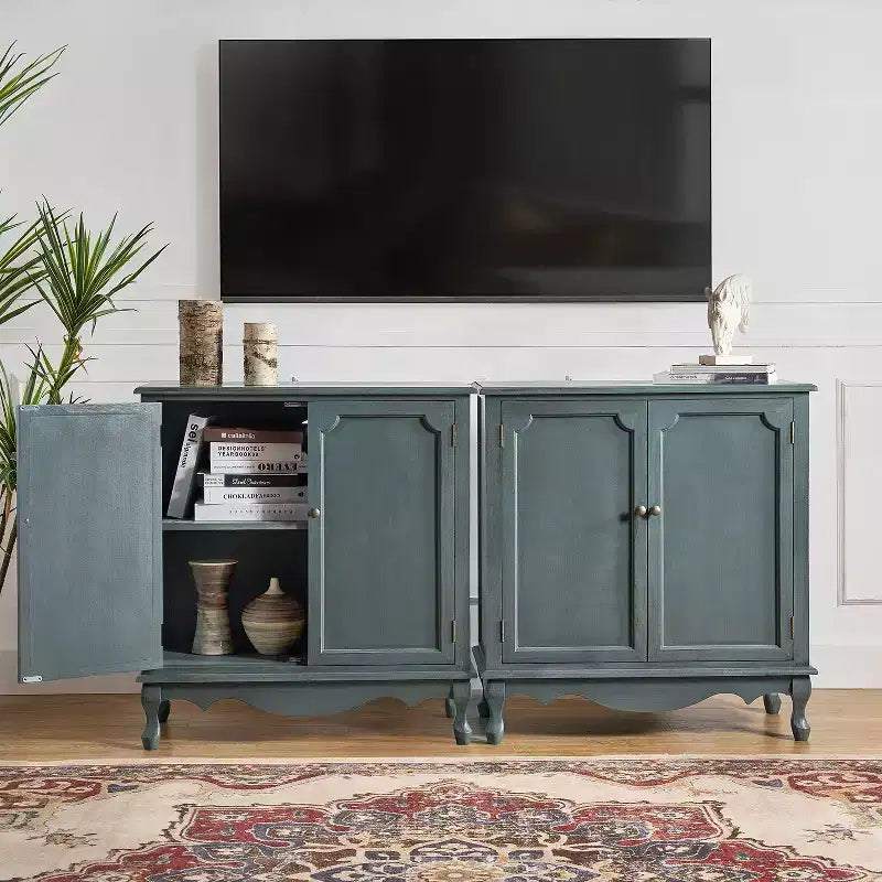 Mobile d'appoggio in stile rustico Hippe 34Tall-2 con gambe regolabili, set da 2 | Hulala Home