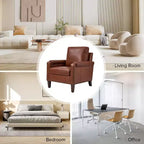 Poltrona Hellmuth in vera pelle con cuscino rimovibile e borchie | HULALA HOME