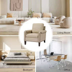 Poltrona Hellmuth in vera pelle con cuscino rimovibile e borchie | HULALA HOME