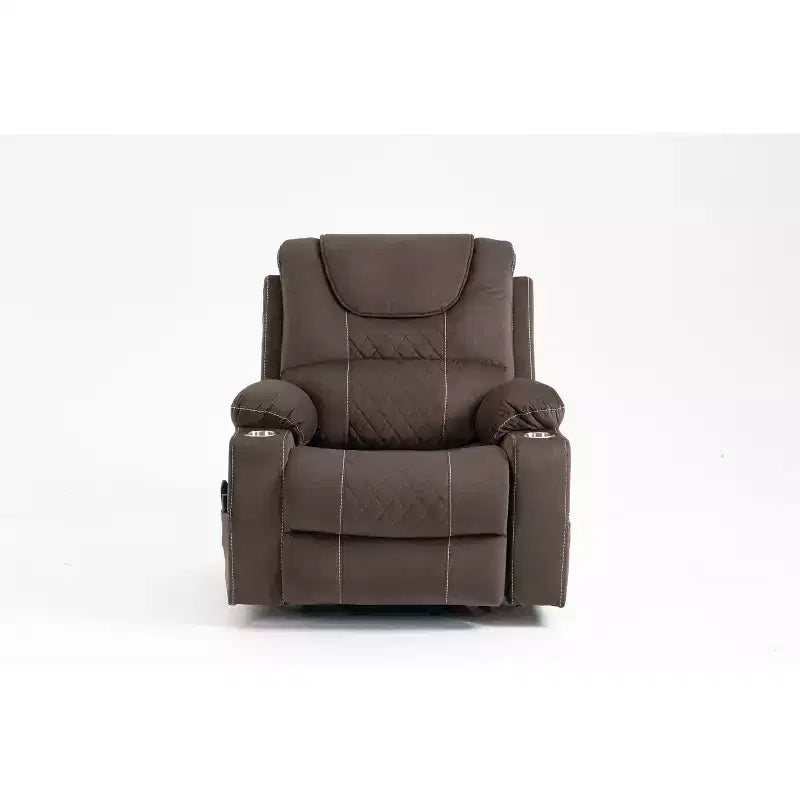 Poltrona reclinabile elettrica per anziani in pelle PU/velluto, divano-poltrona relax elettrica - ModernLuxe