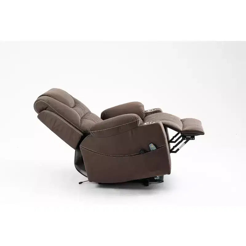 Poltrona reclinabile elettrica per anziani in pelle PU/velluto, divano-poltrona relax elettrica - ModernLuxe