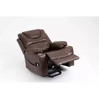 Poltrona reclinabile elettrica per anziani in pelle PU/velluto, divano-poltrona relax elettrica - ModernLuxe