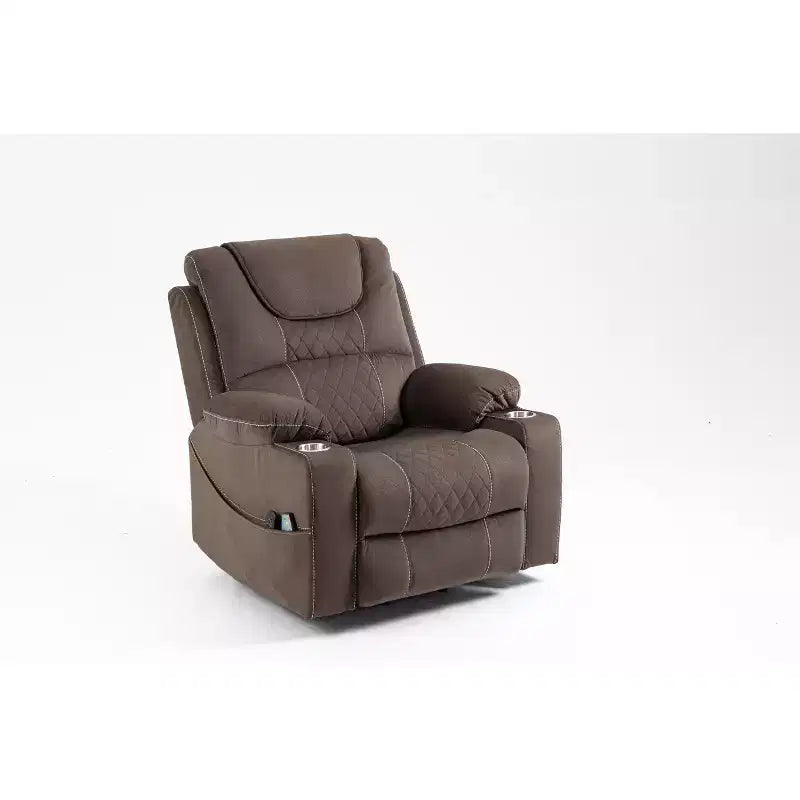 Poltrona reclinabile elettrica per anziani in pelle PU/velluto, divano-poltrona relax elettrica - ModernLuxe
