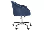 Sedia da ufficio girevole imbottita Amy - Regolabile in altezza - OCH4500 - Blu/Cromato - Safavieh