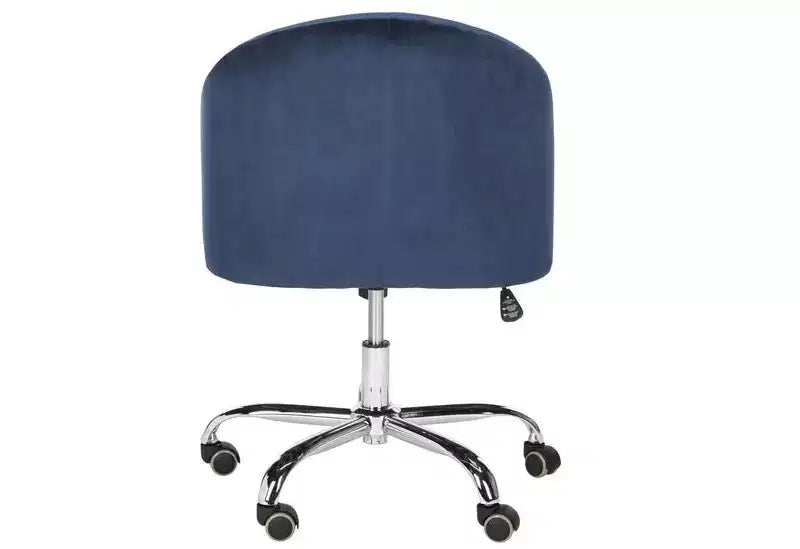 Sedia da ufficio girevole imbottita Amy - Regolabile in altezza - OCH4500 - Blu/Cromato - Safavieh