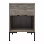 RealRooms Rolland Nightstand, Weathered Oak